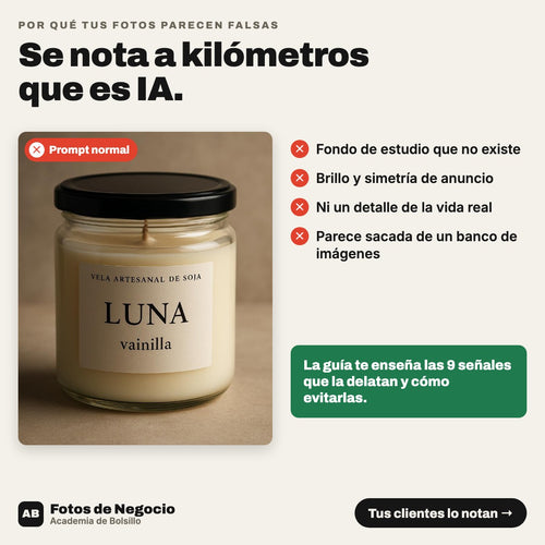 Vela hecha con un prompt normal y las señales que delatan que es IA